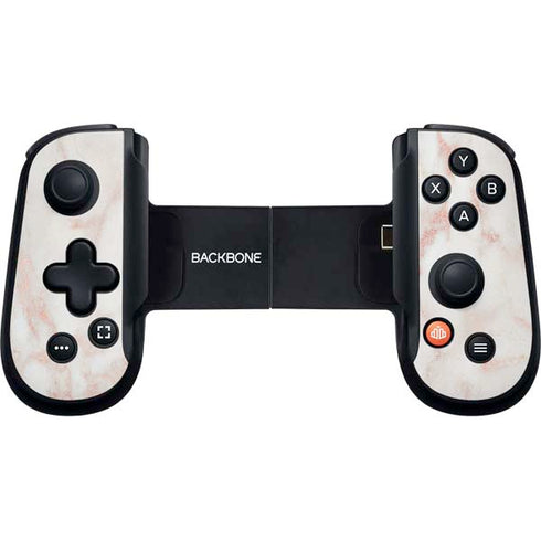 Rose Gold Marble Backbone One for iPhone Game Controller Skin